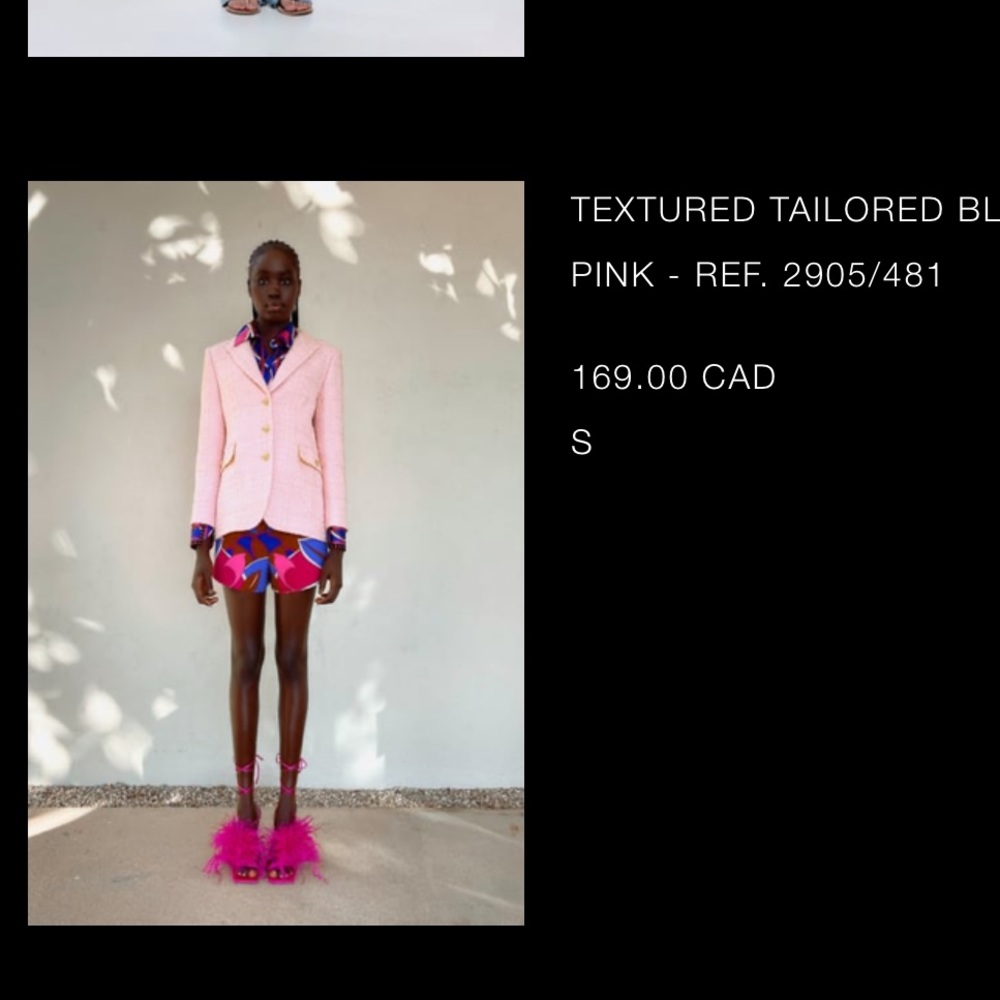 Zara blazer pink in size small - Picture 4 of 5